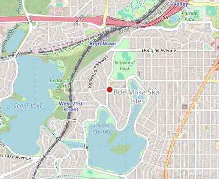 Map showing The Kenwood Restaurant