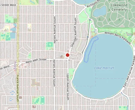 Map showing Martina