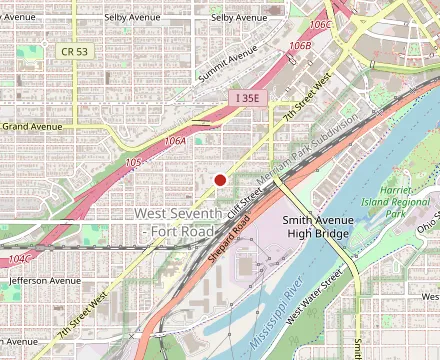 Map showing Mancini’s Char House
