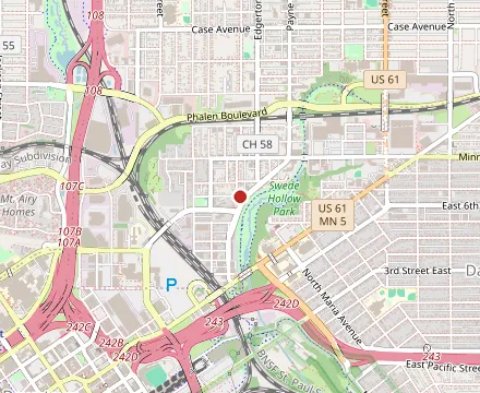 Map showing Yarusso Bros Italian Restaurant