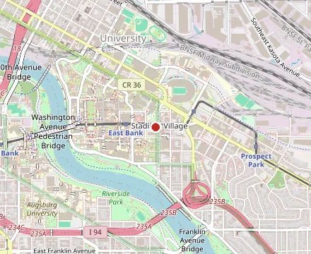 Map showing Afro Deli & Grill: Minneapolis