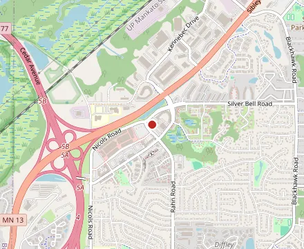 Map showing Jensen's Food & Cocktails