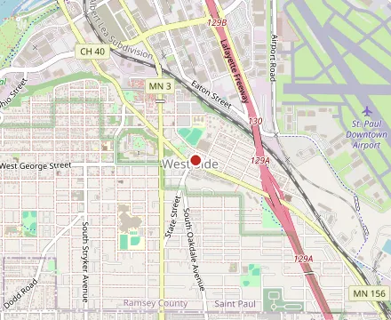Map showing El Burrito Mercado